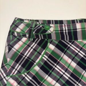 TEHAMA Green and Pink Plaid Golf Skirt